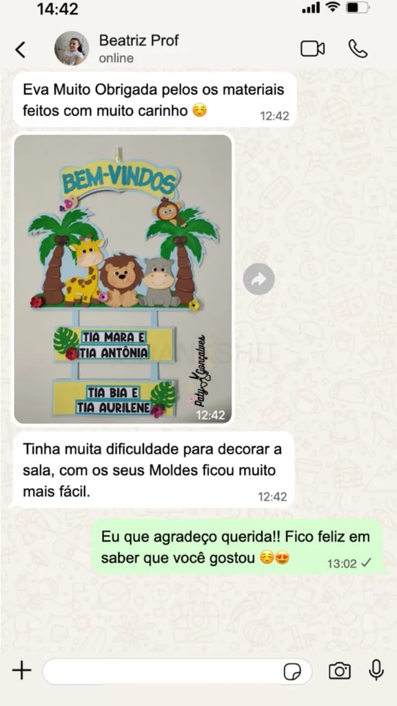 Depoimento WhatsApp Renata Lima Artesã
