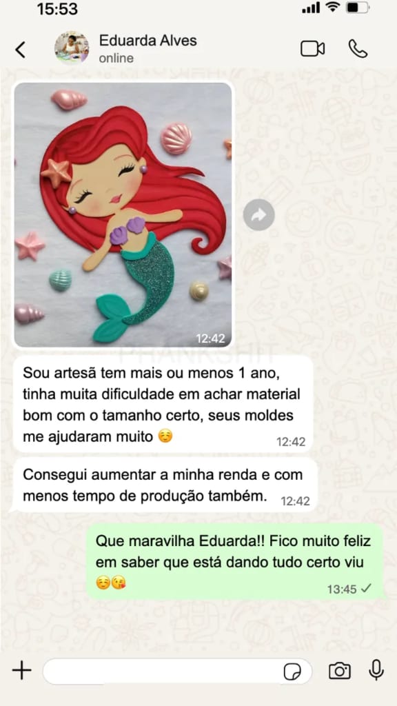 Depoimento WhatsApp Juliana Mendes